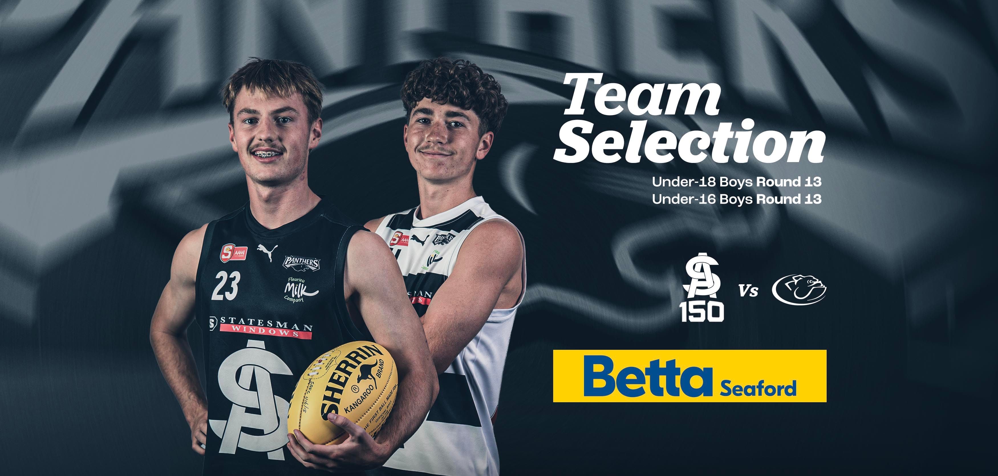 BETTA Team Selection: Round 13 Juniors v Central District BETTA Team Selection: Round 13 Juniors v Central District